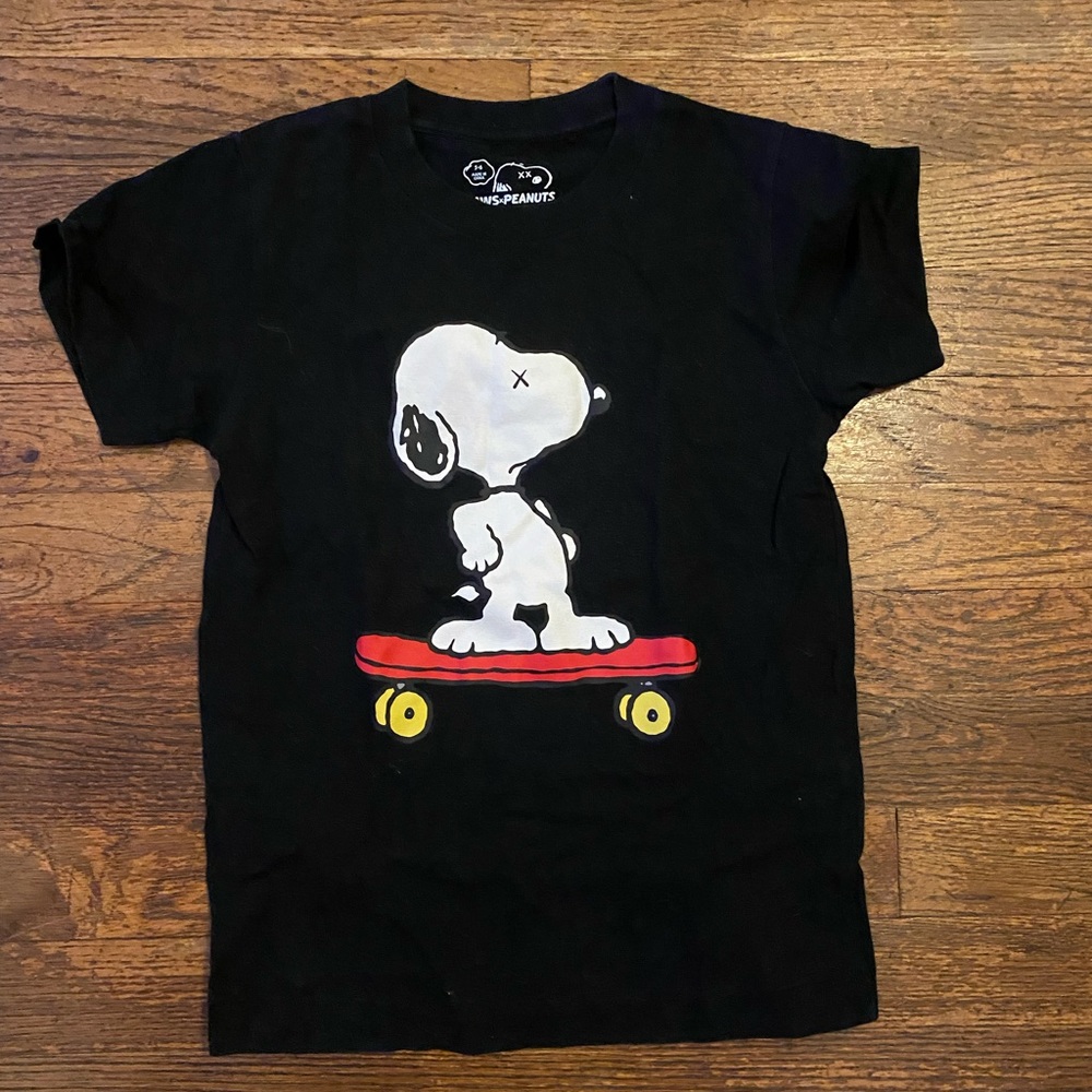 Uniqlo X Kaws Peanuts, Gently Worn Blk Tee, 5/6
